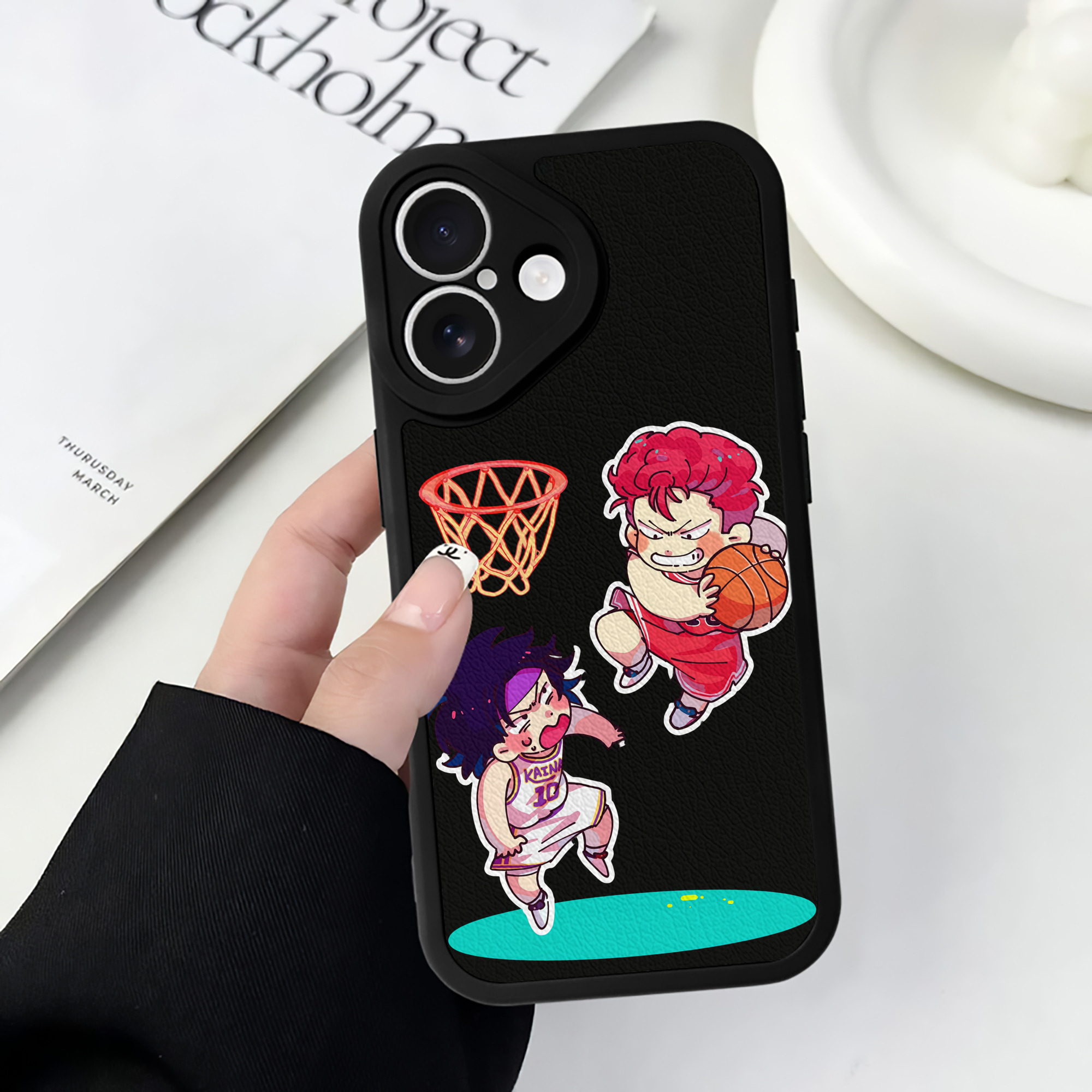 （画像用） SLAM DUNK／スラムダンク 【iPhone 16シリーズ対応】シリコンスマホケース（レザー調） 材質：シリコン